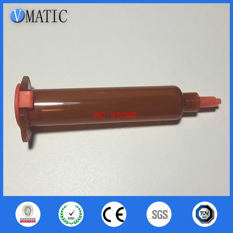 

Free Shipping 5cc 5ml Amber Pneumatic Syringe Barrels Amber UV Block Cartridge Glue Dispensing Syringe With Piston/Syringe Cap