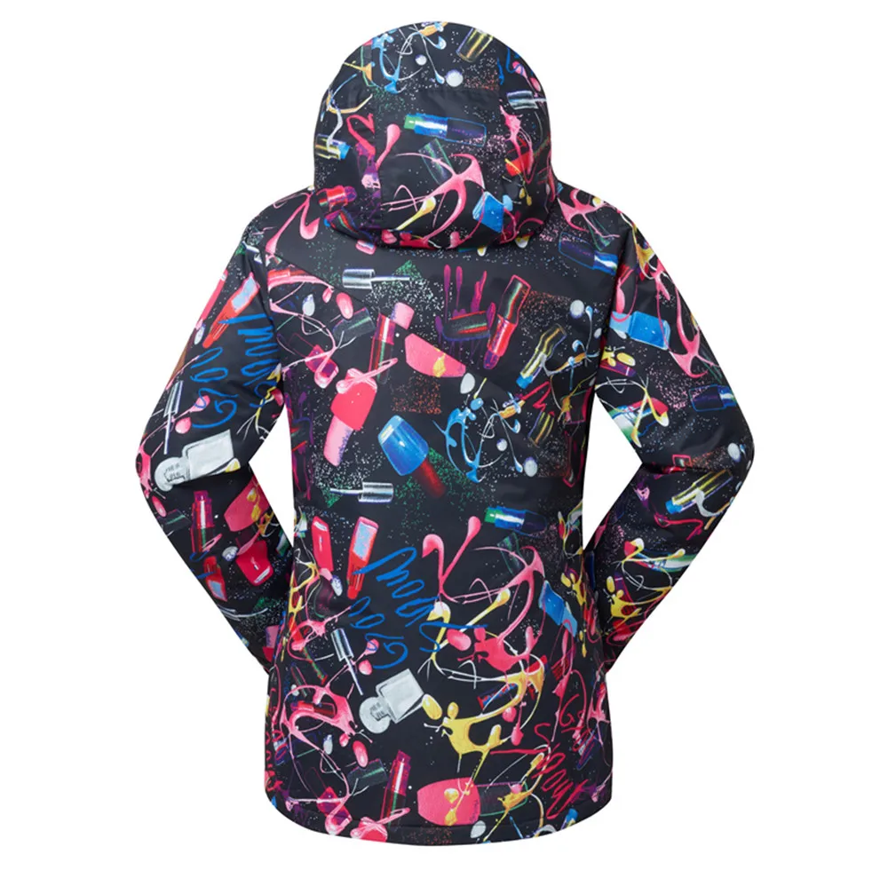 2019 GSOU الثلوج النساء سترة تزلج الفتيات سترة الثلج للماء عالية-Q التزلج على الجليد الدافئة سترة الإناث يندبروف الدافئة