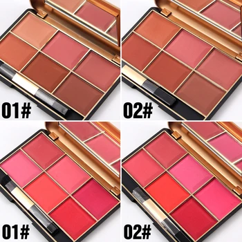 

MISS ROSE Professional 100% Dreamlike Mineral Fashion 6-Color Blusher Makeup Cheek Powder Blush Palette With Brush Free Shipping