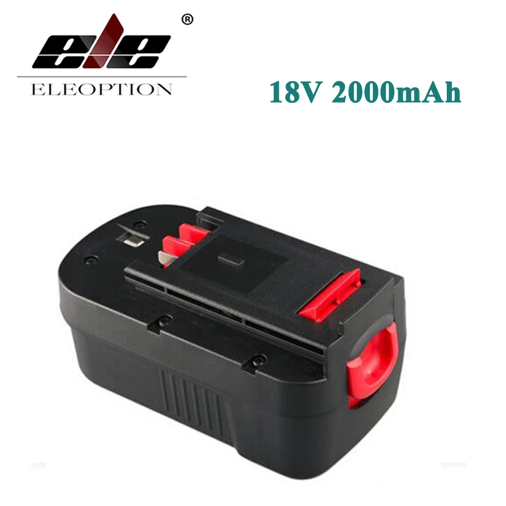 

ELEOPTION New 2000mAh 18V NI-CD Replacement Power Tool Battery for Black & Decker HPB18 244760-00 A1718 A18