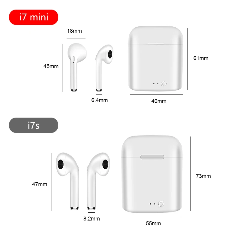 Hot Sell M&J i7 Mini Bluetooth 5.0 TWS Small Wireless Earphone With Charging Box Stereo i7s Headphones for Apple i10 i11