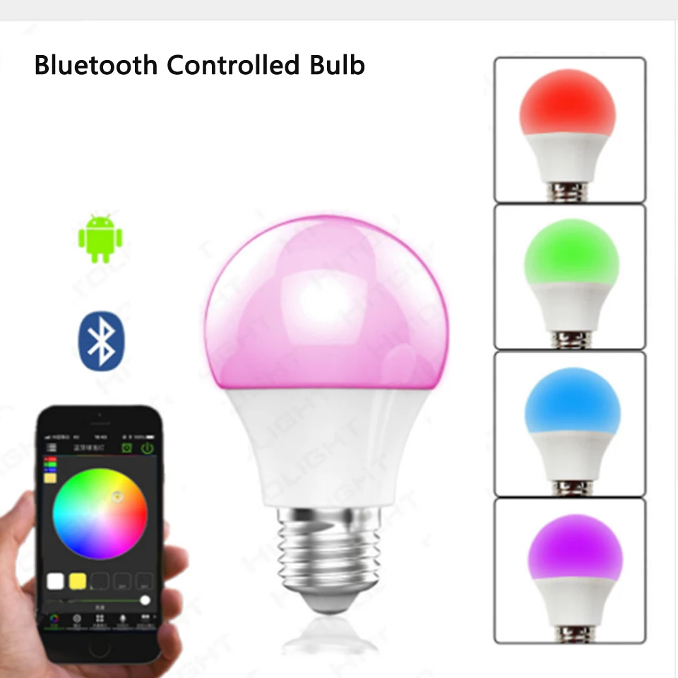 New Style 4.5W Smart Bulb E27 Super Bright Bluetooth Remote Control