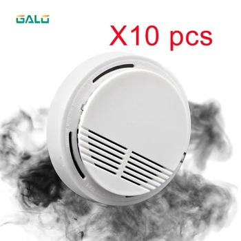 

10PCS Sensitive Fire Protection Smoke Detector Work Independently Home Warehouse Office Security Alarm