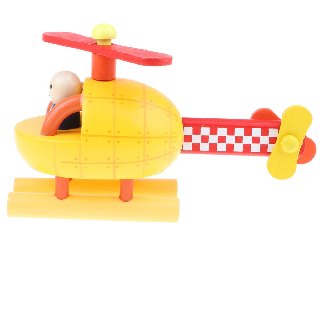 3Pcs DIY Wooden Toys Assembled Magnetic Aircraft Model for Kids Toddlers Educational Toy Gift, Plane, Rocket, Helicopter