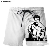Jumeast, 3D принт, рок-певец, король, короткие штаны, Элвиса Пресли, мужские/женские свободные, размер, короткие, Harajuku, хип-хоп, новинка, бордшорты