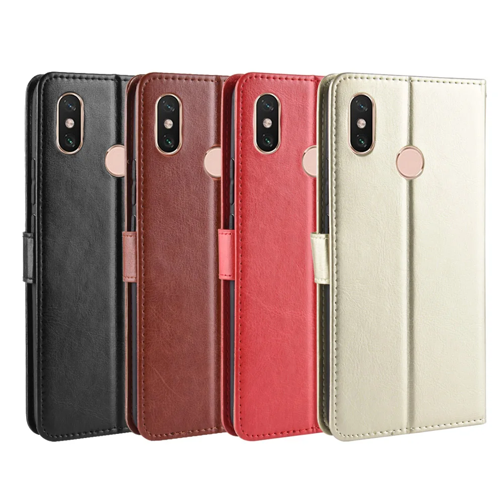 New Hot For Xiaomi Mi Max 3 Case Xiaomi Mi Max3 Wallet Flip Style Glossy Retro PU Leather Phone Back Cover For Xiaomi Mi Max 3 2