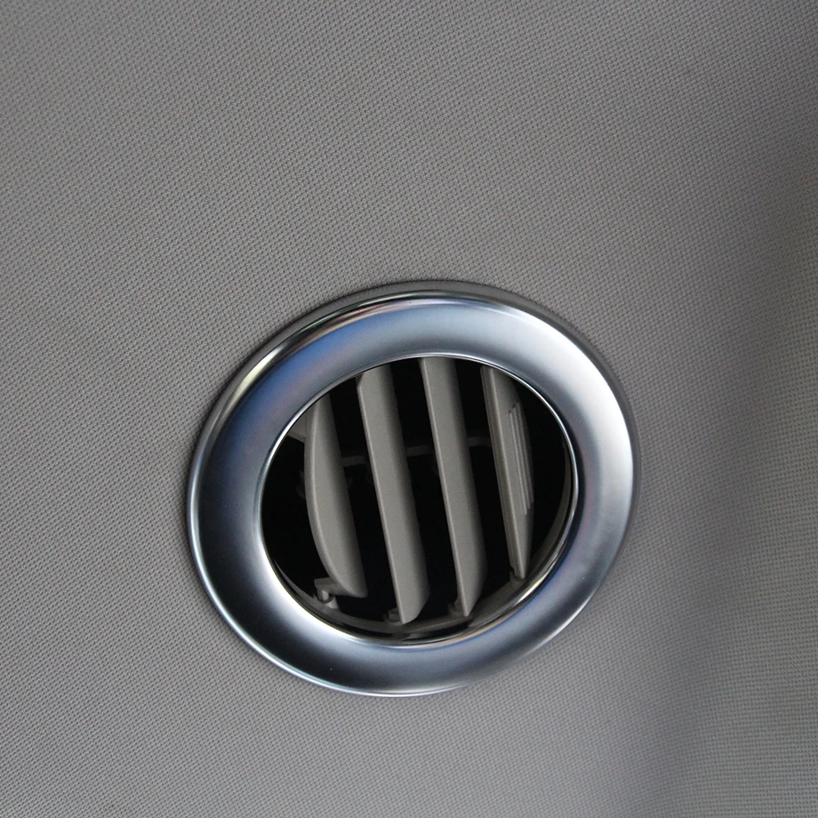 2pcs Chrome Interior Accessory Air Outlet Ring Trim Sticker For Land Rover Discovery 4 2010-2015,Car Styling