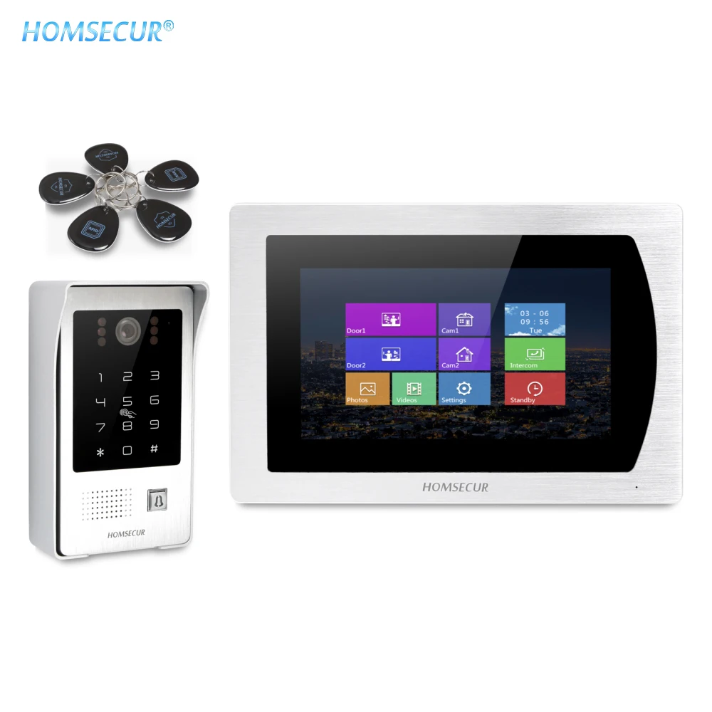 

HOMSECUR 7" Wired Hands-free Video Door Entry Phone Call System+Motion Detection BC091+BM717-S
