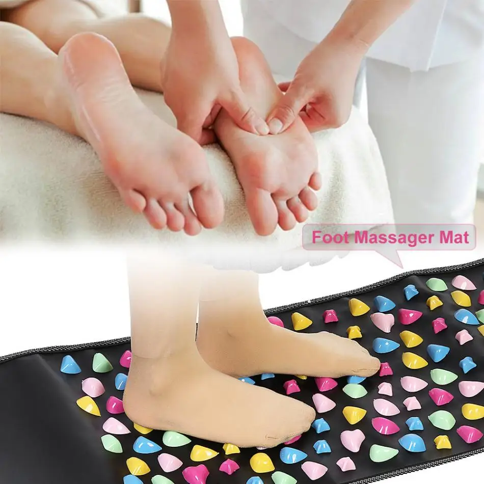 4 Types Foot Massager Mat Reflexology Walk Relax Massager Stone Pain Relieve Leg Mat Health Care Pad Muscle Stimulation Pad