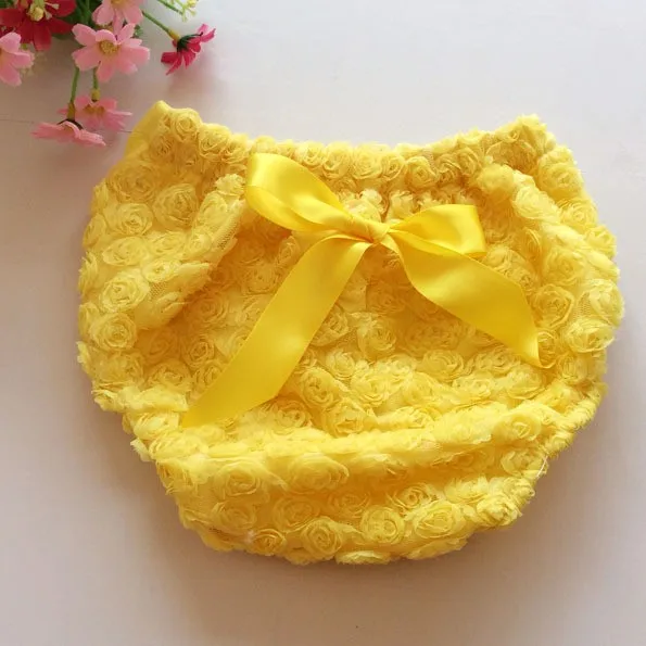 Shorts de Algodão com Fita Cor do Bebê Doce Rosa Flores Bloomer Infantil Meninas Arco Crianças Fralda Capa pp Shorts Roupa Interior 24 Pçs - Lote 8 Mamãe e Bebê