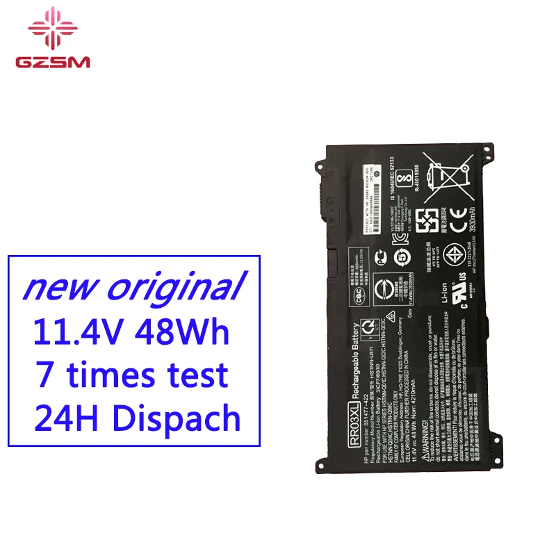 

GZSM Laptop Battery RR03XL for HP 430 440 450 455 G4 Laptop Battery 470 G4 HSTNN-PB6W HSTNN-UB7C HSTNN-LB71 HSTNN-Q01C battery