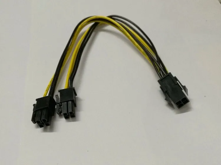Высокое качество 4Pin CPU до 2 * 4pin сплиттер 18AWG Удлинительный кабель питания 20 см|cable