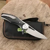 Green thorn made Dark Flipper folding knife D2 titanium blade G10 handle outdoor survival hunting camping fruit knife EDC tools ► Photo 2/6