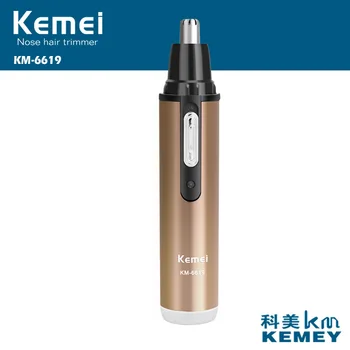 

50pcs, KM-6619 2014 Fashion Electric shaving nose ears hair trimmer safe face care shaving trimmer for nose trimer Free Shipping