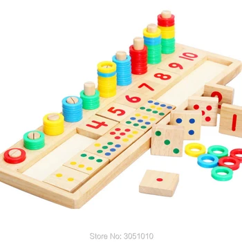 

2 Types 1 Set Children Wooden Montessori Materials Learning To Count Numbers Matching Early Education Teaching Math Toys Gift