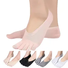 5 пар/партия, женские носки с пятью раздельными пальцами, тонкие дышащие, не скользкие тапочки, носки, женские невидимые низкие носки