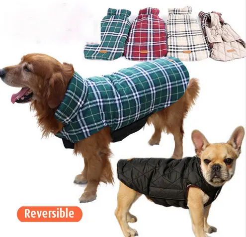 

2016Dog Jacket Designer Warm Plaid Winter Dog Coats Pet Clothes
