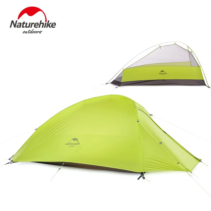 

NatureHike 1 Person Tent Double-layer Tent Waterproof Dome Tents Camping 4 seasons Tents NH15T001-T With 1 Person Floor Mat