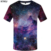 KYKU-Camiseta con estampado de galaxia para hombre, ropa divertida en 3d, hip-hop, china, 2017