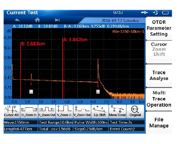 TMO 300 SM C 32/30dB 1310/1550nm OTDR Тесты er Встроенный 10 мВт VFL волоконно оптический