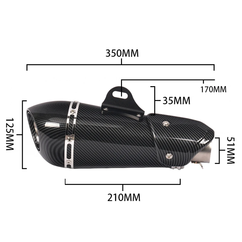 Nueva fibra de carbono Yoshimura de escape moto rcycle de sistemas de escape con db asesino escapar moto