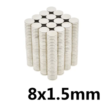 

*50pcs 8x1.5 mm N35 Powerful Super Strong Magnet Round Rare Earth Permanent Neo Neodymium Magnet