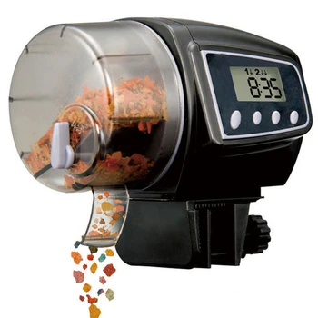 

65mL Battery Powered Automatic Fish Feeder for Aquarium Fish Tank Auto Feeder With Timer Fish Feeding Food Dispenser LCD Display
