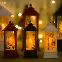 Светодиодный Винтаж вечерние украшения Новогодние украшения декор висит Candlestic Lanternk свет Рождества