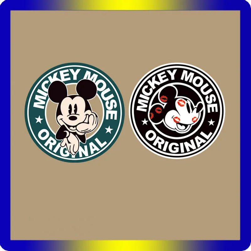 

cartoon mickey stickers iron on patches for kid clothing accessories transfert thermocollants t-shirt parches repair crafts