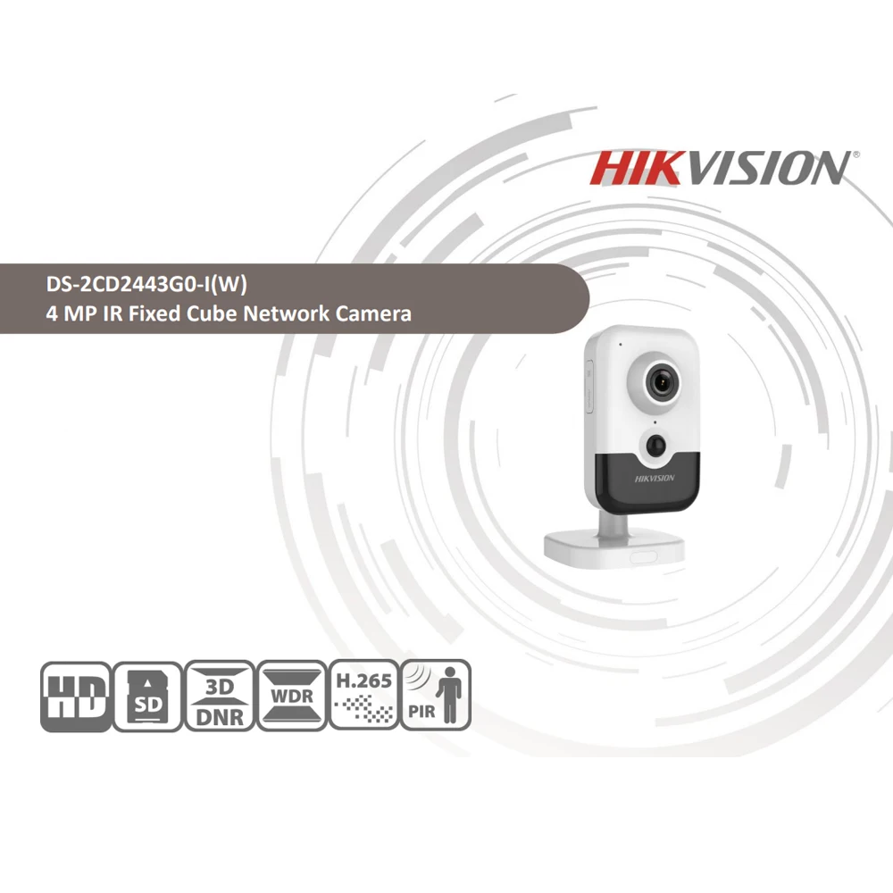 Hikvision DS-2CD2443G0-IW Wi-Fi камера видеонаблюдения 4MP ИК фиксированный куб Беспроводная ip-камера двухсторонняя аудио H.265