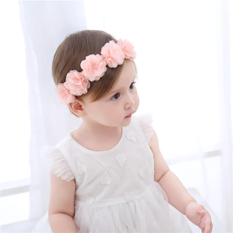 

2019 Rose Ribbon Hair Bands Handmade DIY Headwear Photo Prop 3D Flower Hairband Kids Child Newborn Baby Girl Headband