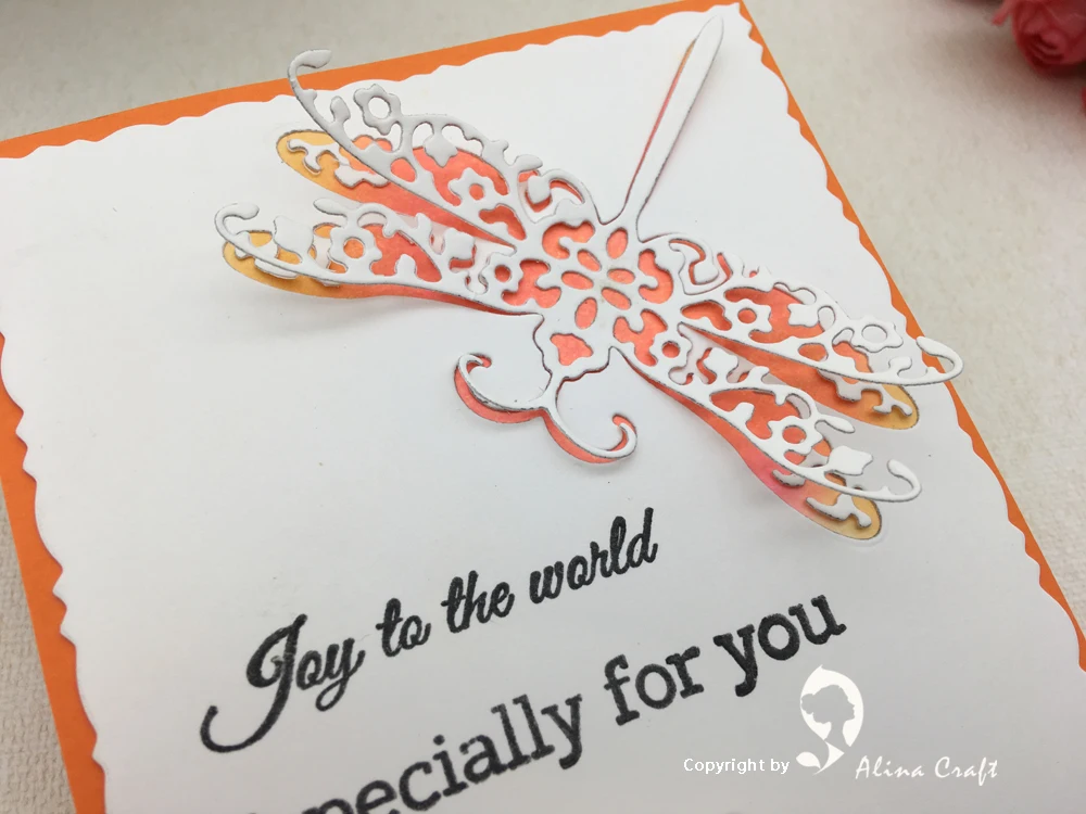 

AlinaCraft METAL CUTTING DIES cut flower dragonfly Scrapbook card album PAPER CRAFT embossing stencils template punch