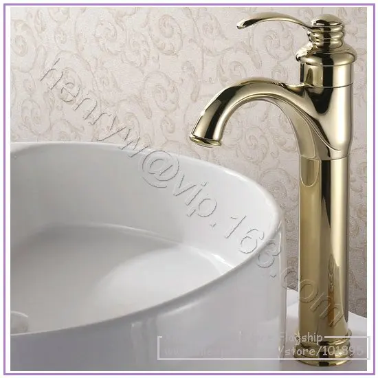 

Luxury Deck Mounted Bronze Gold Black Color Hot & Cold Water Tall and Short of Brass Basin Faucet