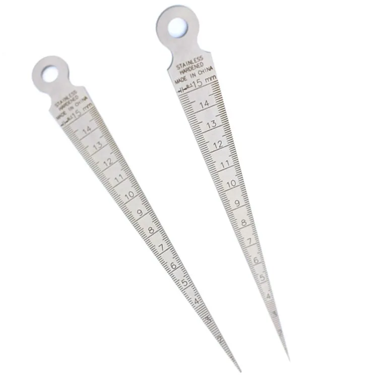 1 15mm Stainless Steel Inner Diameter Ruler Taper Gauge For Drill Hole