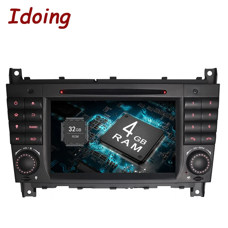 Idoing Android9.0/4G ram/32G rom/8 Core/2Din для Mercedes/Benz/W209/203 автомобильный dvd-плеер Мультимедиа Bluetooth WiFi 3g tv быстрая загрузка