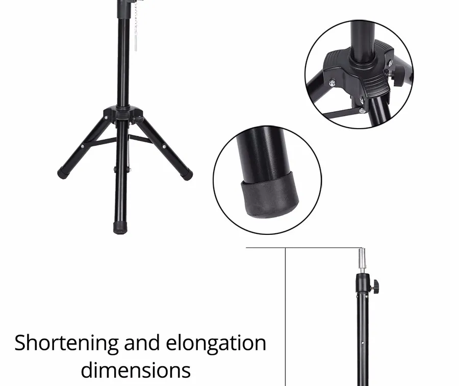 Регулируемый 50 дюймов золотой профессии штатив Стенд держатель манекен для обучения укладке волос подушечка из ткани вешалка для париков