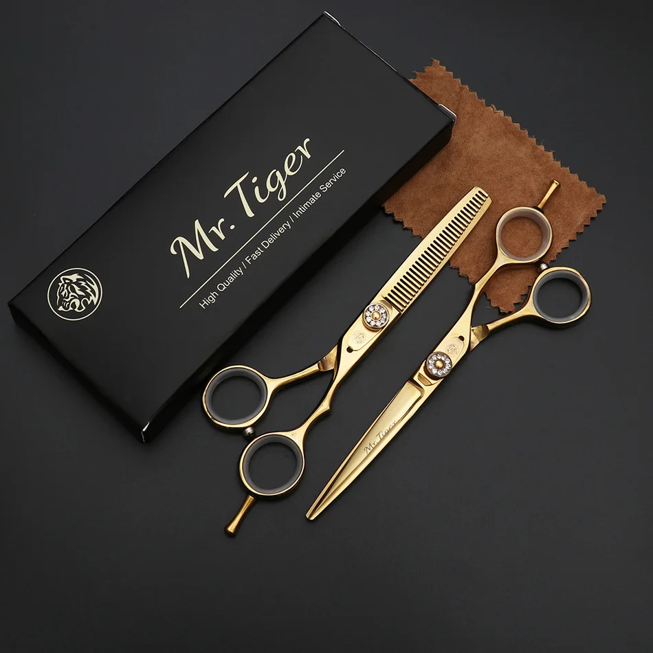 

Sharp Blade Hair Scissors Professional Barber Scissors Hairdressing Shears Salon Cutting Scissor With Razor Set Makas 5.5 6.0