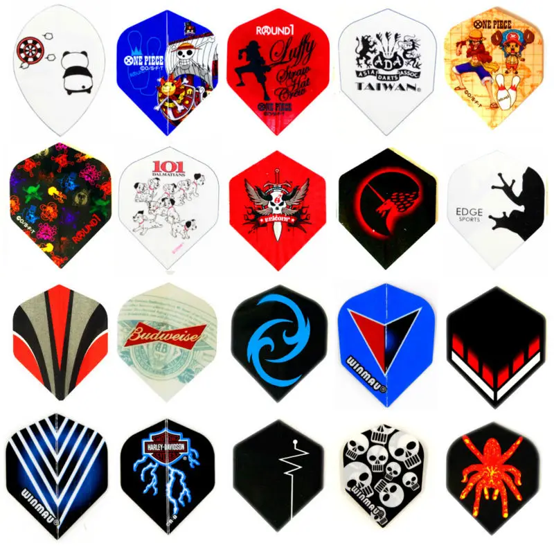 New Good 60 pcs Darts Flights 20 kinds Different patterns flight Anime