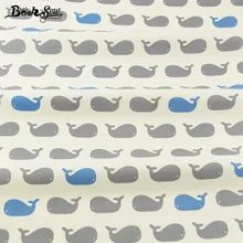 Booksew хлопчатобумажная ткань маленькие киты шторы с рисунком подушки квилтинг одежда Art Work набор лоскутного постельного белья