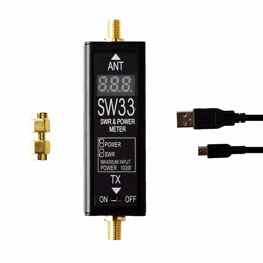 

SURECOM SW33 Mini Power & SWR Meter VHF/UHF Portable Tester for Ham Two Way Radio Link to the Radio Antenna Mini Tester Counter