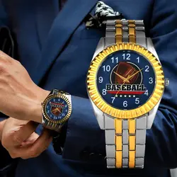 Мужские изысканные кварцевые аналоговые часы креативные бейсбольные перчатки с узором циферблат часы модные арабские цифры дизайн