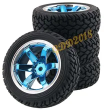 4Pcs RC Pull Rally 1 16 Off Road Wheel Rim Tyre Tires 706BB 8019