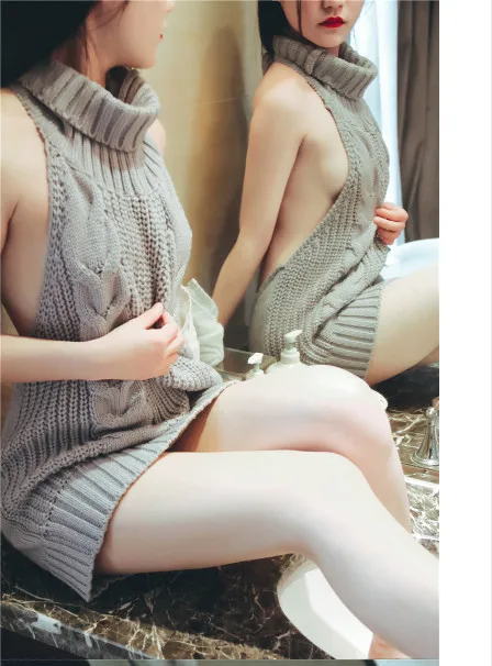 Backless sweater japan