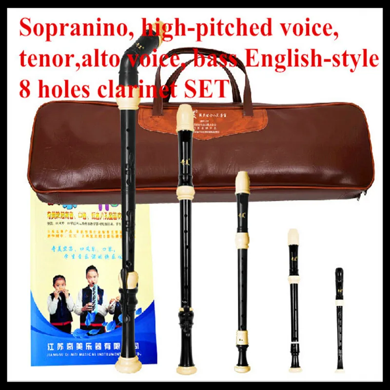 Кларнет флейта сопранино, высокочастотный, тенор, альт, бас английский стиль 8 отверстий китайская Вертикальная флейта набор басовых флейт Flautas