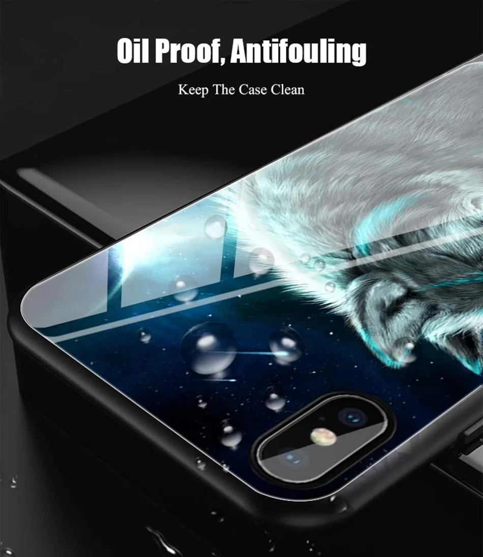 Animal Case for iPhone X 8 Plus Luxury iphonex Coque Glass Phone Cases for iPhone 8 Plus X 7 6s 6 Plus Case Silicone Cute Cover (26)