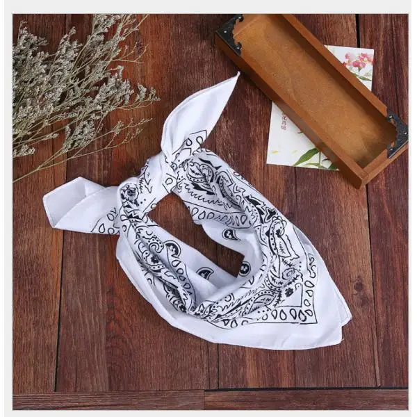100% Cotton Fashion Bandana Multipurpose Paisley Printing Cowboy Bandanas Square Scarf Headbands Necktie for Men Women 55 x 55cm