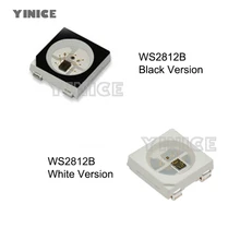 WS2812B светодиодный чип 10~ 1000 шт. 5050 RGB SMD черный/белый вариант WS2812 индивидуально адресуемых цифровой 5V для светодиодный полосы