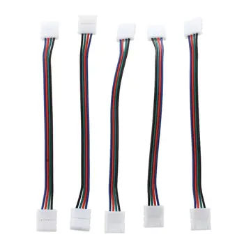 

5pcs LED PCB Connector Adapter 4 Pin ifor 5050 Monocolor and RGB Strip 10mm wide