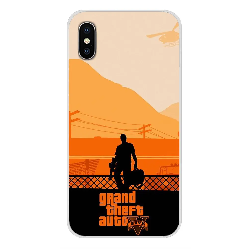 Чехол из ТПУ для Samsung Galaxy S3 S4 S5 Mini S6 S7 Edge S8 S9 S10 Lite Plus Note 4 5 8 9 GTA grand theft auto V san