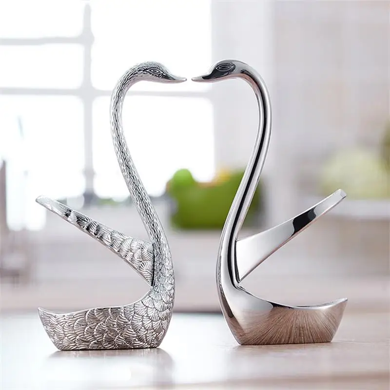 Spoon forks Swan holder set (7)